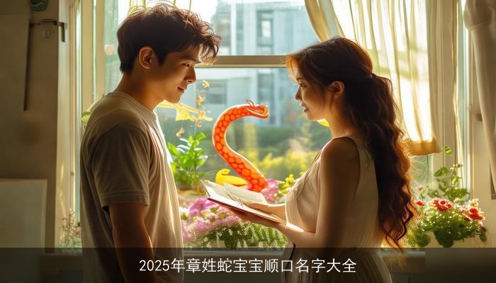 2025年章姓蛇宝宝顺口名字大全