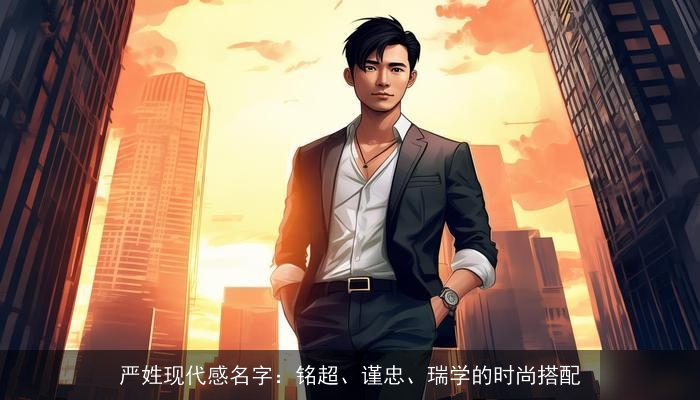 严姓现代感名字：铭超、谨忠、瑞学的时尚搭配