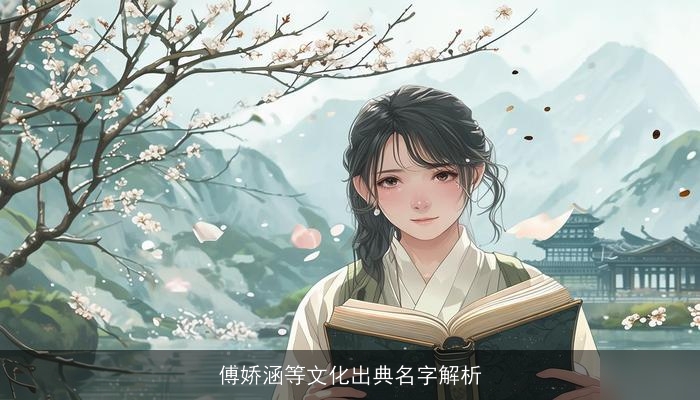 傅娇涵等文化出典名字解析