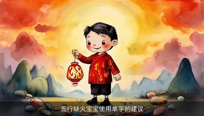 五行缺火宝宝使用单字的建议