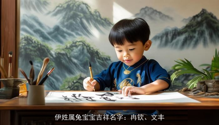 伊姓属兔宝宝吉祥名字：冉钦、文丰