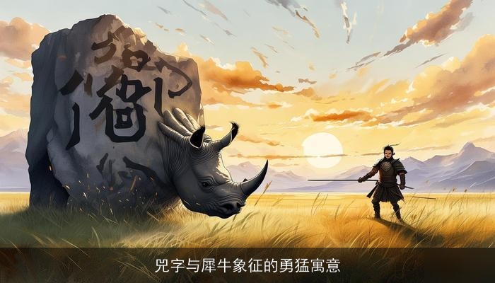 兕字与犀牛象征的勇猛寓意