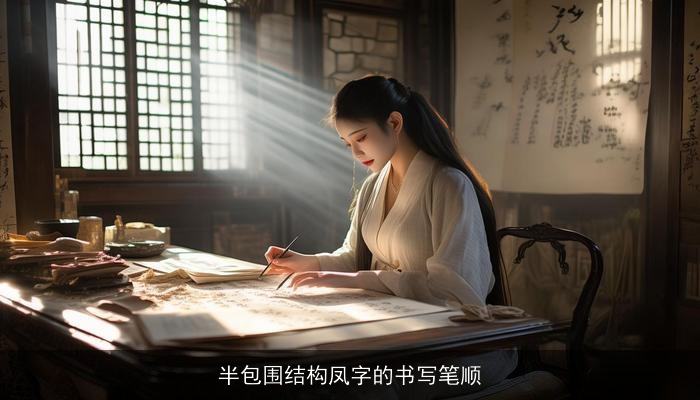 半包围结构凤字的书写笔顺