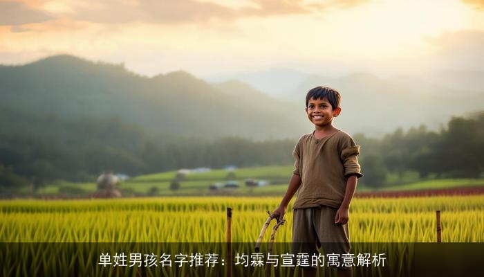 单姓男孩名字推荐：均霖与宣霆的寓意解析