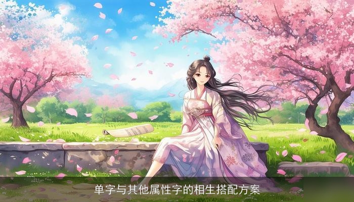 单字与其他属性字的相生搭配方案