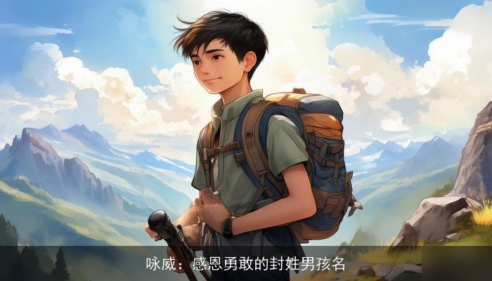 咏威：感恩勇敢的封姓男孩名