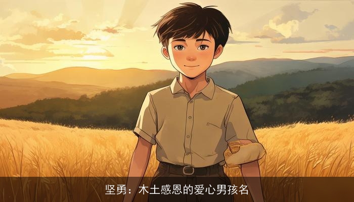 坚勇：木土感恩的爱心男孩名