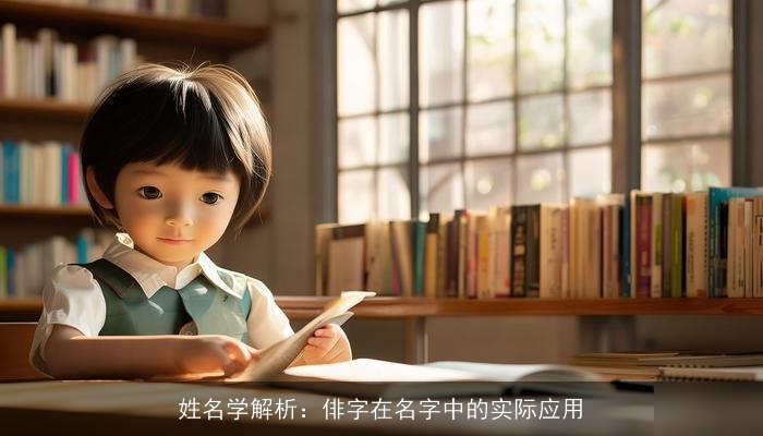 姓名学解析：俳字在名字中的实际应用