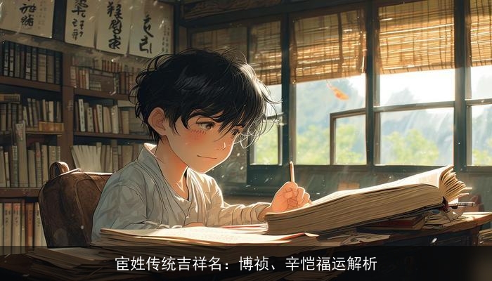宦姓传统吉祥名：博祯、辛恺福运解析