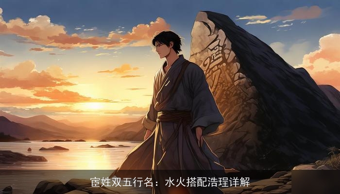 宦姓双五行名：水火搭配浩珵详解