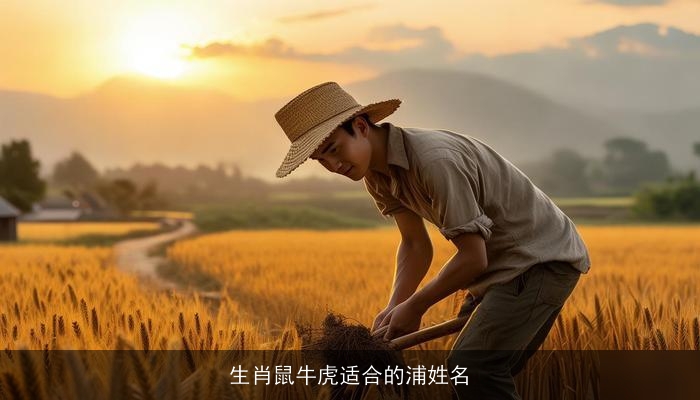 生肖鼠牛虎适合的浦姓名