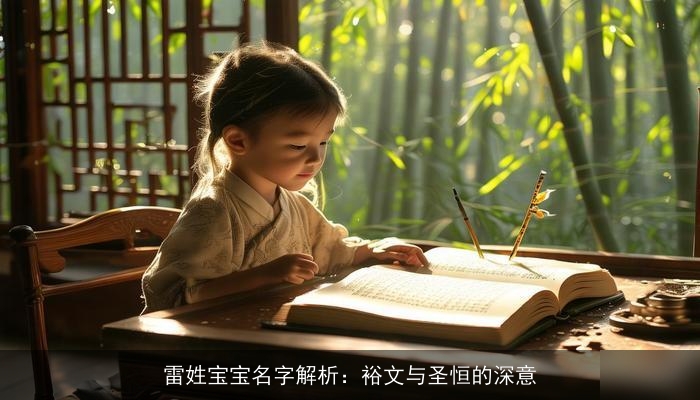 雷姓宝宝名字解析：裕文与圣恒的深意