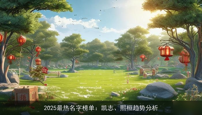 2025最热名字榜单：凯志、熙桓趋势分析