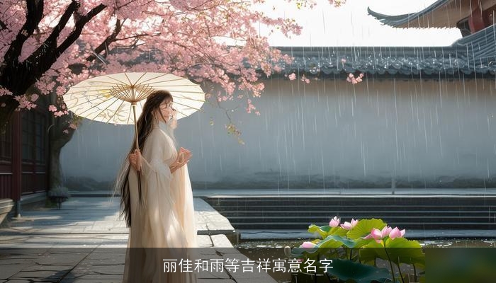 丽佳和雨等吉祥寓意名字