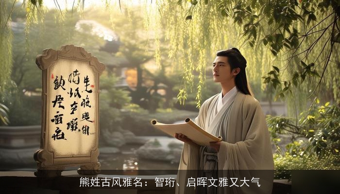 熊姓古风雅名：智珩、启晖文雅又大气