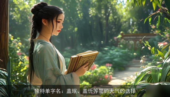 独特单字名：盖珉、盖忻等简约大气的选择