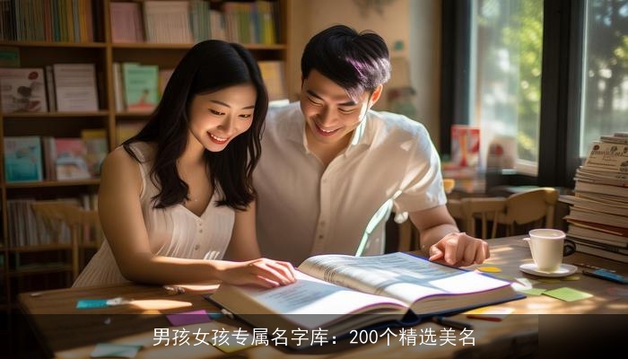 男孩女孩专属名字库：200个精选美名