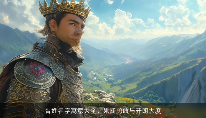 胥姓名字寓意大全：果断勇敢与开朗大度