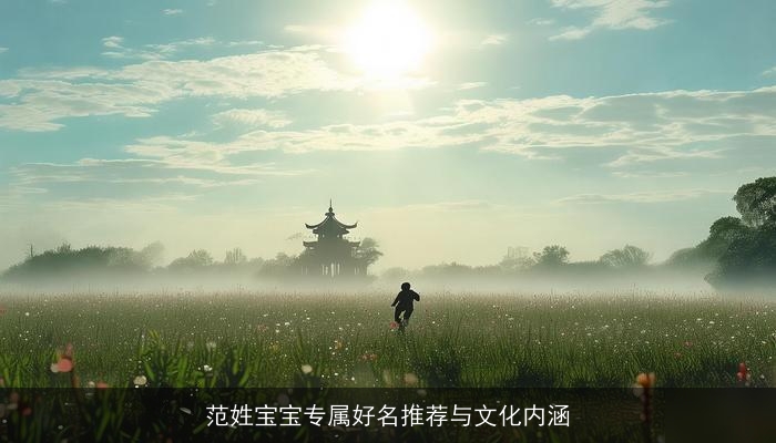 范姓宝宝专属好名推荐与文化内涵