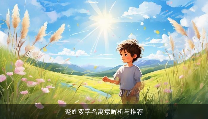 蓬姓双字名寓意解析与推荐