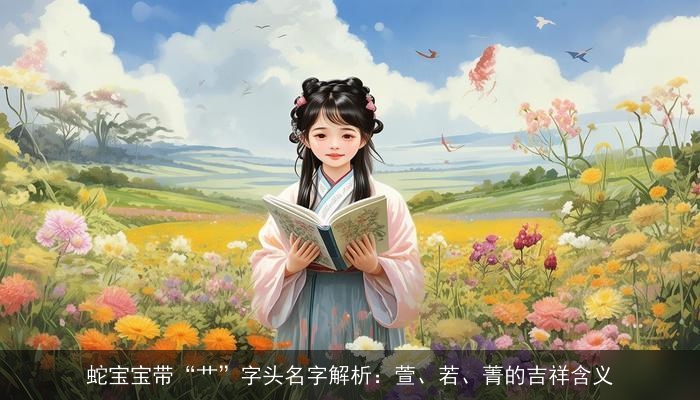蛇宝宝带“艹”字头名字解析：萱、若、菁的吉祥含义