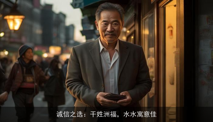 诚信之选：干姓洲福，水水寓意佳