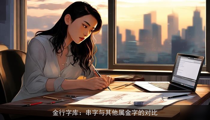 金行字库：串字与其他属金字的对比