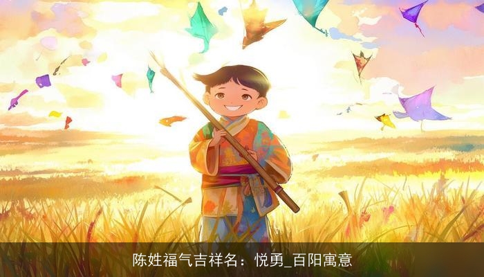 陈姓福气吉祥名：悦勇_百阳寓意