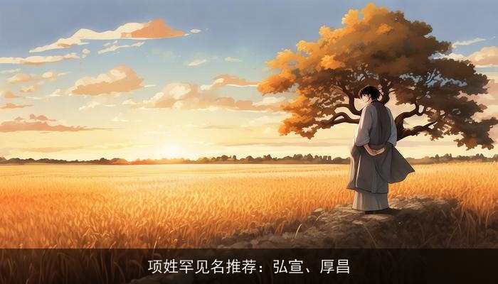 项姓罕见名推荐：弘宣、厚昌