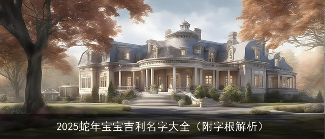 2025蛇年宝宝吉利名字大全（附字根解析）