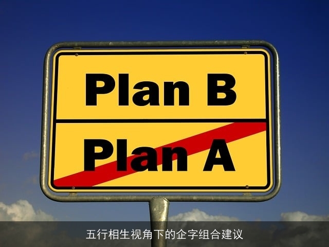 五行相生视角下的企字组合建议