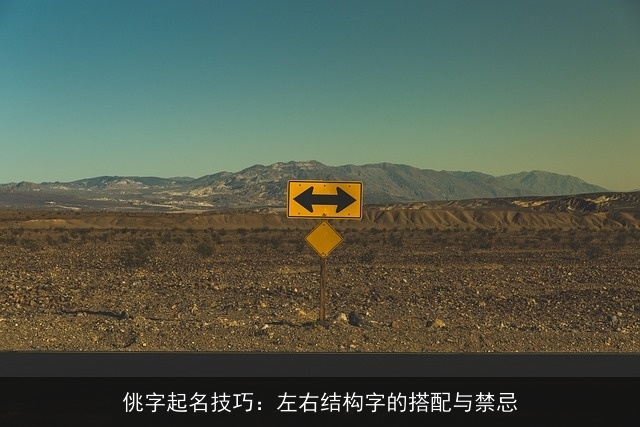 佻字起名技巧：左右结构字的搭配与禁忌