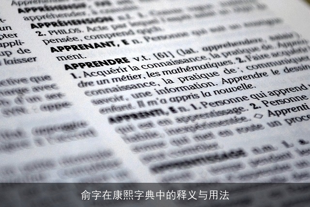 俞字在康熙字典中的释义与用法