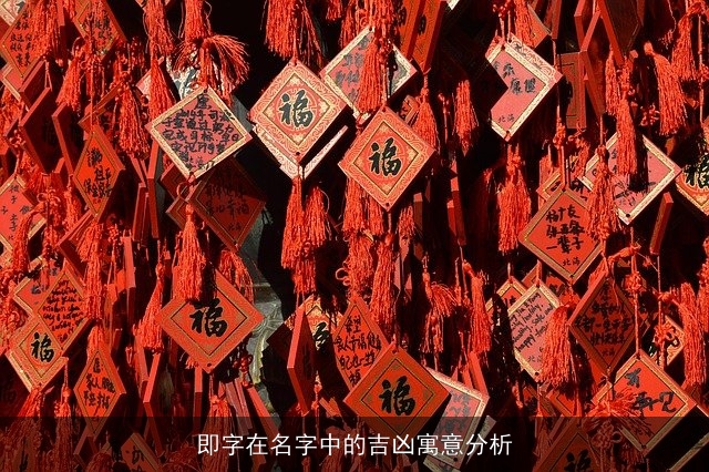 即字在名字中的吉凶寓意分析
