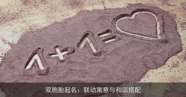 双胞胎起名：联动寓意与和谐搭配