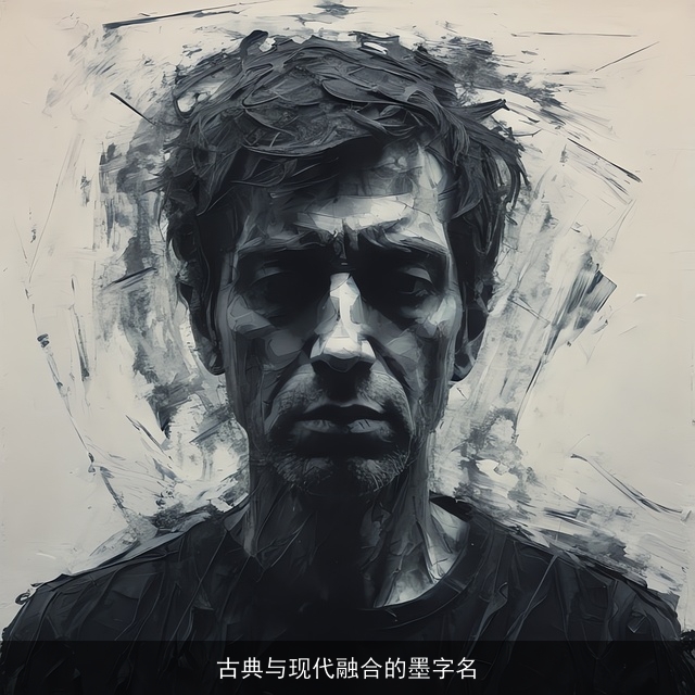 古典与现代融合的墨字名