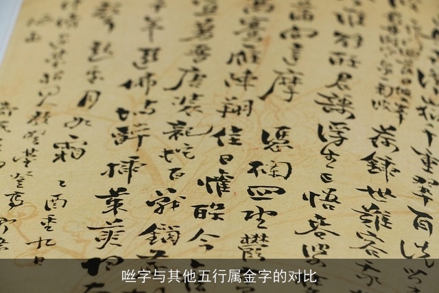 咝字与其他五行属金字的对比