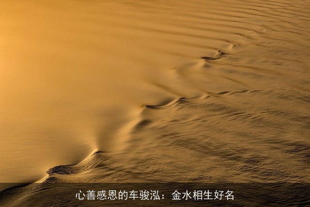 心善感恩的车骏泓：金水相生好名