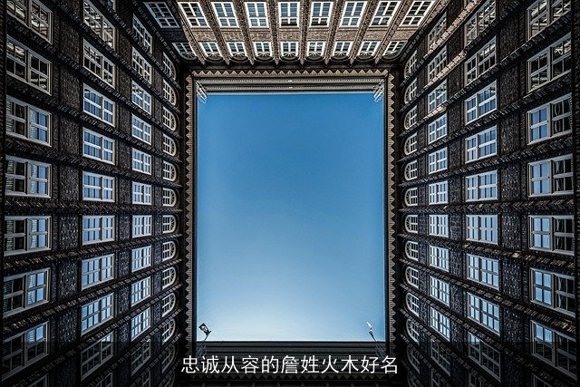 忠诚从容的詹姓火木好名
