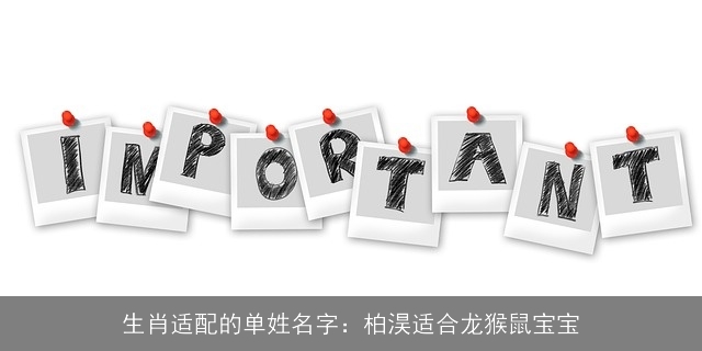 生肖适配的单姓名字：柏淏适合龙猴鼠宝宝