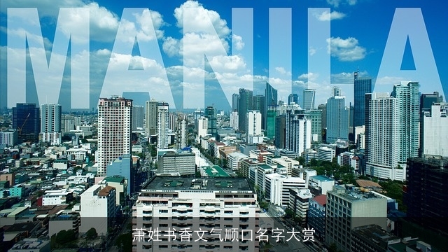 萧姓书香文气顺口名字大赏