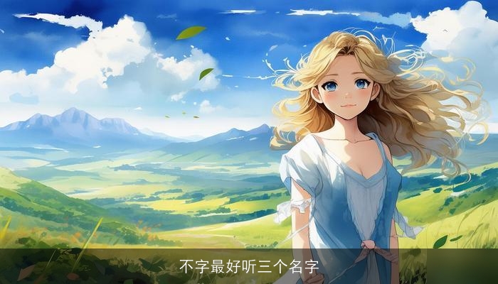 不字最好听三个名字