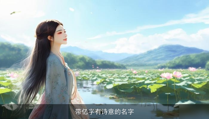 带亿字有诗意的名字