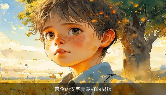 带企的汉字寓意好的男孩