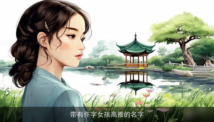 带有仵字女孩高雅的名字