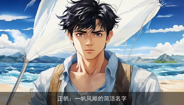 正帆：一帆风顺的简洁名字