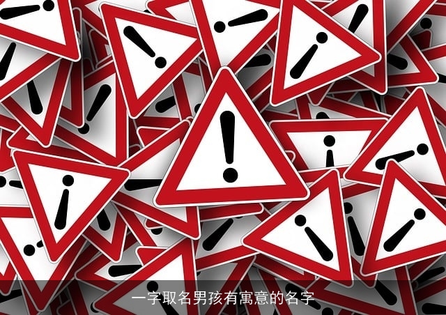 一字取名男孩有寓意的名字