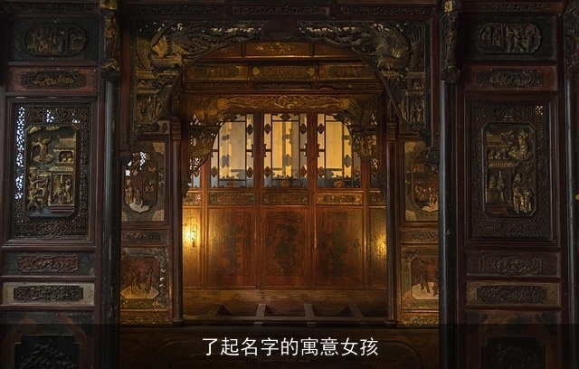 了起名字的寓意女孩