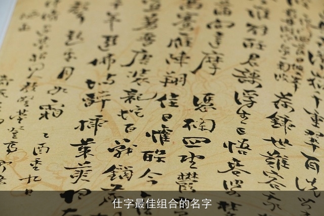 仕字最佳组合的名字
