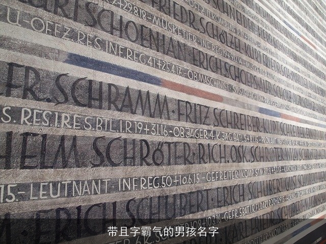 带且字霸气的男孩名字